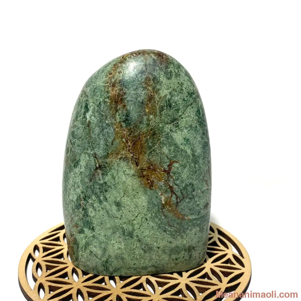 Bloc de Chrysoprase naturel 275 g de Madagascar – pierre de cœur, apaisement et transformation