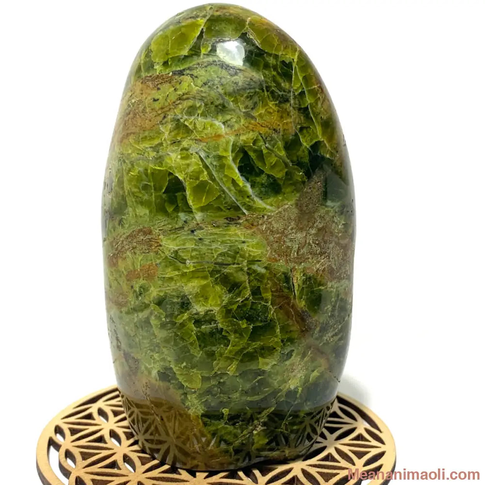 Bloc d’Opale Verte naturelle 490 g de Madagascar, pierre de guérison et renouveau