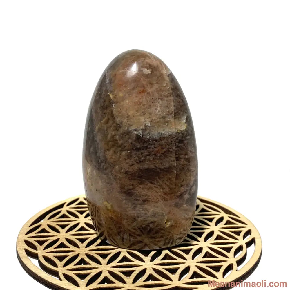 Bloc naturel de Pierre de Lune Noire 180 g, pierre protection et ancrage