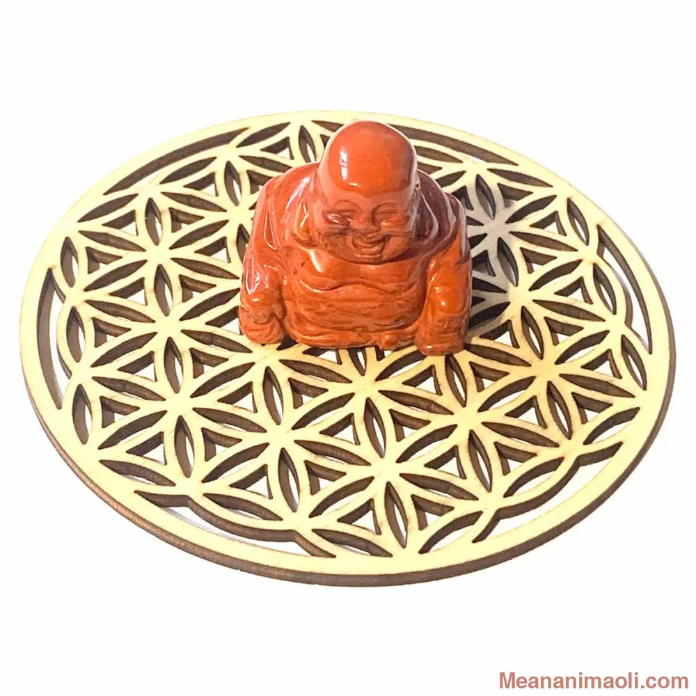 Bouddha en jaspe rouge naturel 44 g d’Afrique du Sud, pierre de vitalité et d’ancrage