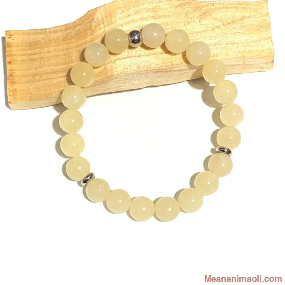 Bracelet jade jaune 8 mm – pierre naturelle de vitalité et d’optimisme