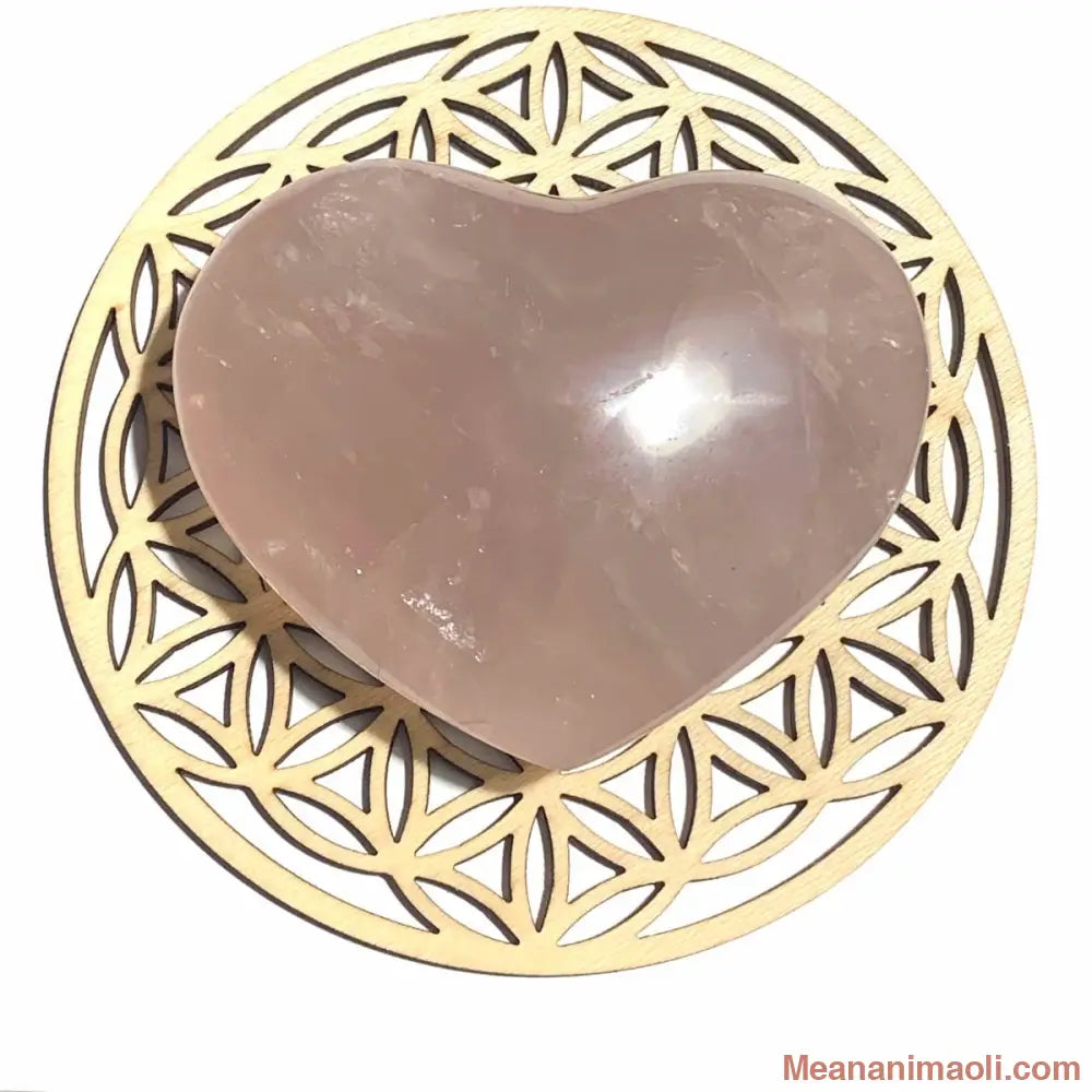 Cœur en quartz rose naturel 155 g de Madagascar, pierre d’amour et de douceur