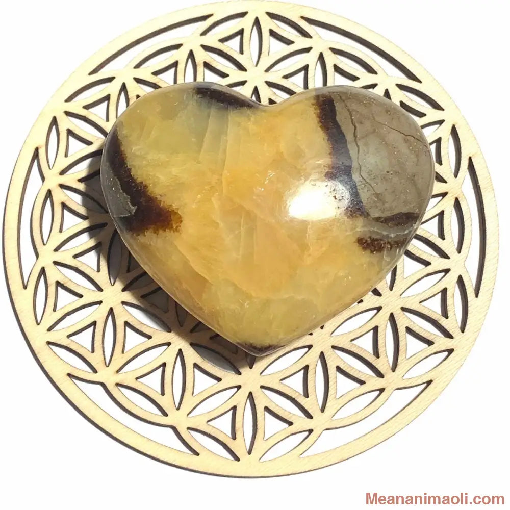 Cœur en septaria naturel 118 g de Madagascar, pierre d’ancrage et de sagesse