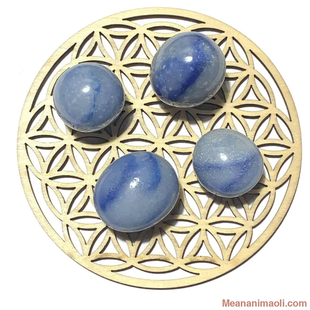 Pierre roulée en aventurine bleue naturelle – calme, communication et sérénité