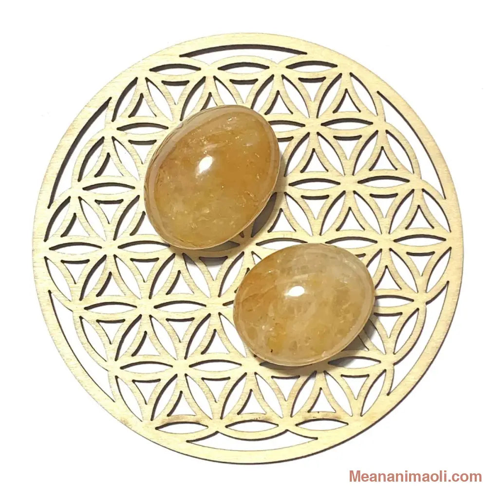 Pierre roulée en quartz hématoïde jaune naturelle – énergie, vitalité et courage