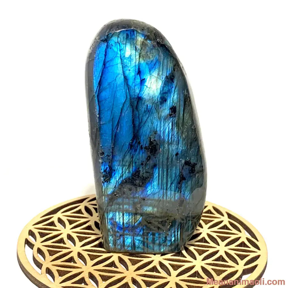 Bloc de Labradorite naturel 280 g de Madagascar, pierre protection et intuition