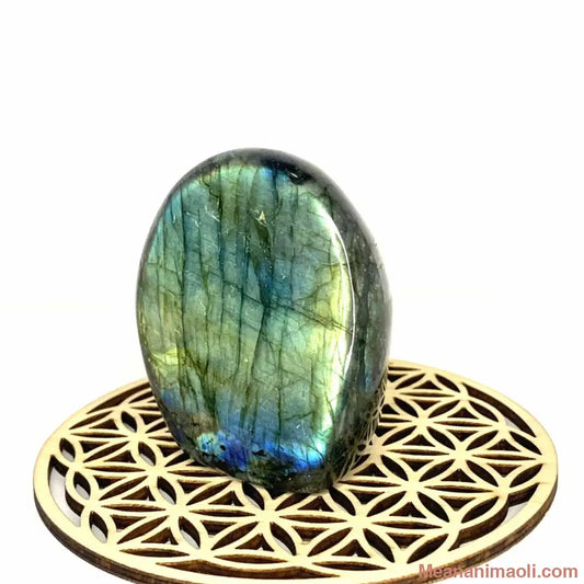 Bloc de Labradorite naturel 150 g de Madagascar, pierre de protection et intuition