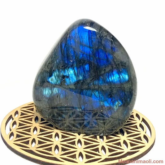 Bloc de Labradorite naturel 290 g de Madagascar, pierre de protection et intuition