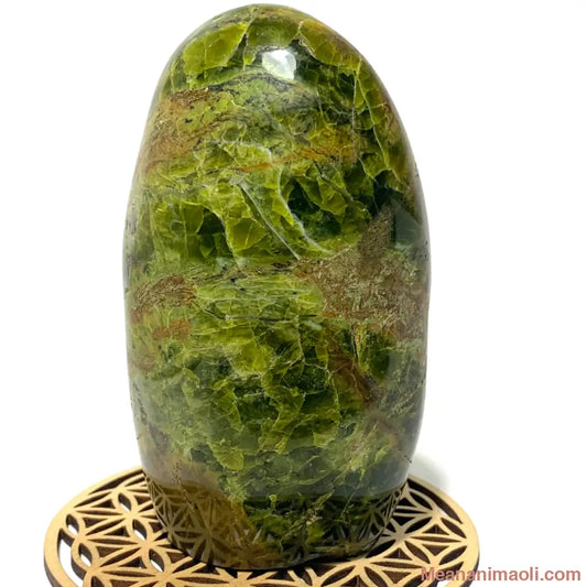 Bloc d’Opale Verte naturelle 490 g de Madagascar, pierre de guérison et renouveau