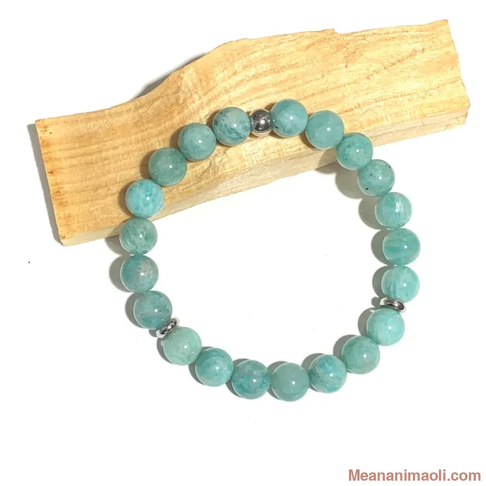 Bracelet amazonite 8 mm – pierre naturelle d’apaisement et d’expression