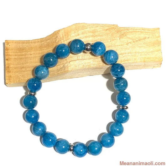 Bracelet apatite 8 mm – pierre naturelle de communication et d’harmonie