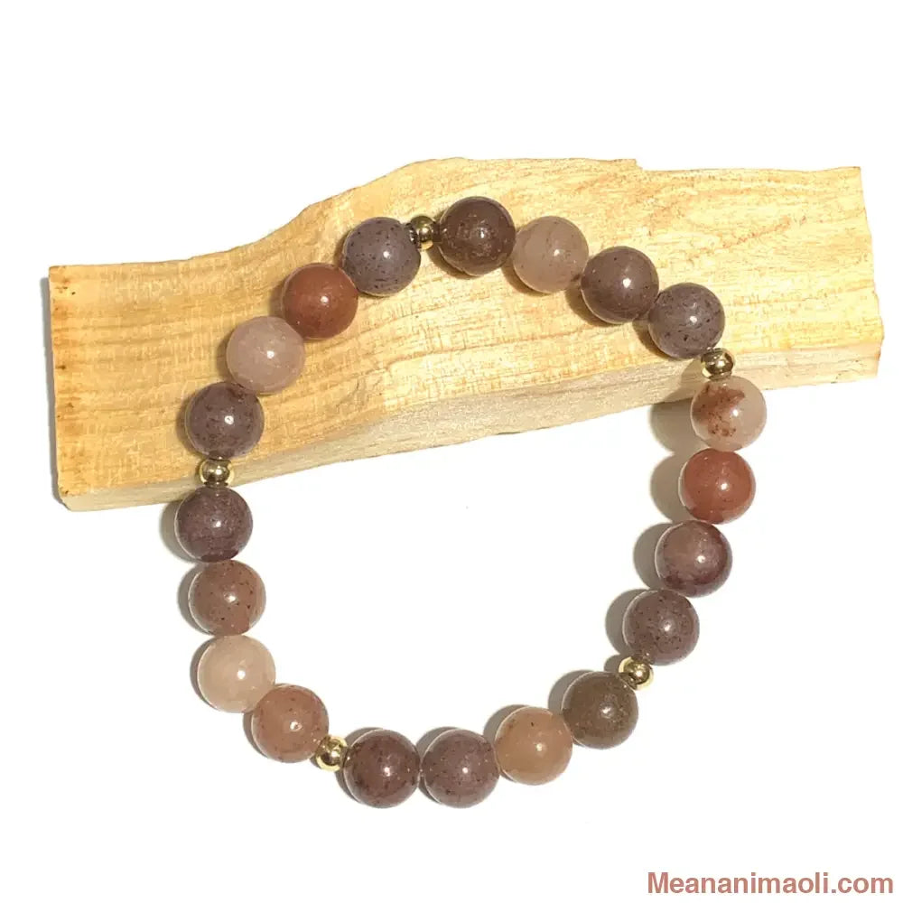 Bracelet aventurine rouge 8 mm – pierre naturelle d’énergie et de courage