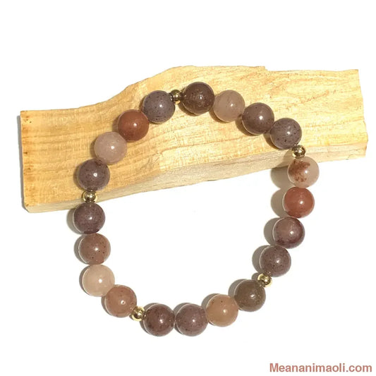 Bracelet aventurine rouge 8 mm – pierre naturelle d’énergie et de courage