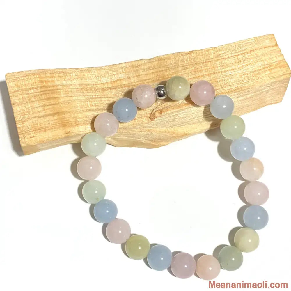 Bracelet béryl 8 mm – pierre naturelle d’harmonie et de douceur