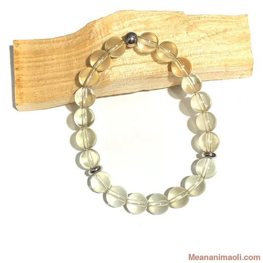 Bracelet citrine naturelle 8 mm – pierre lumineuse d’énergie et d’abondance