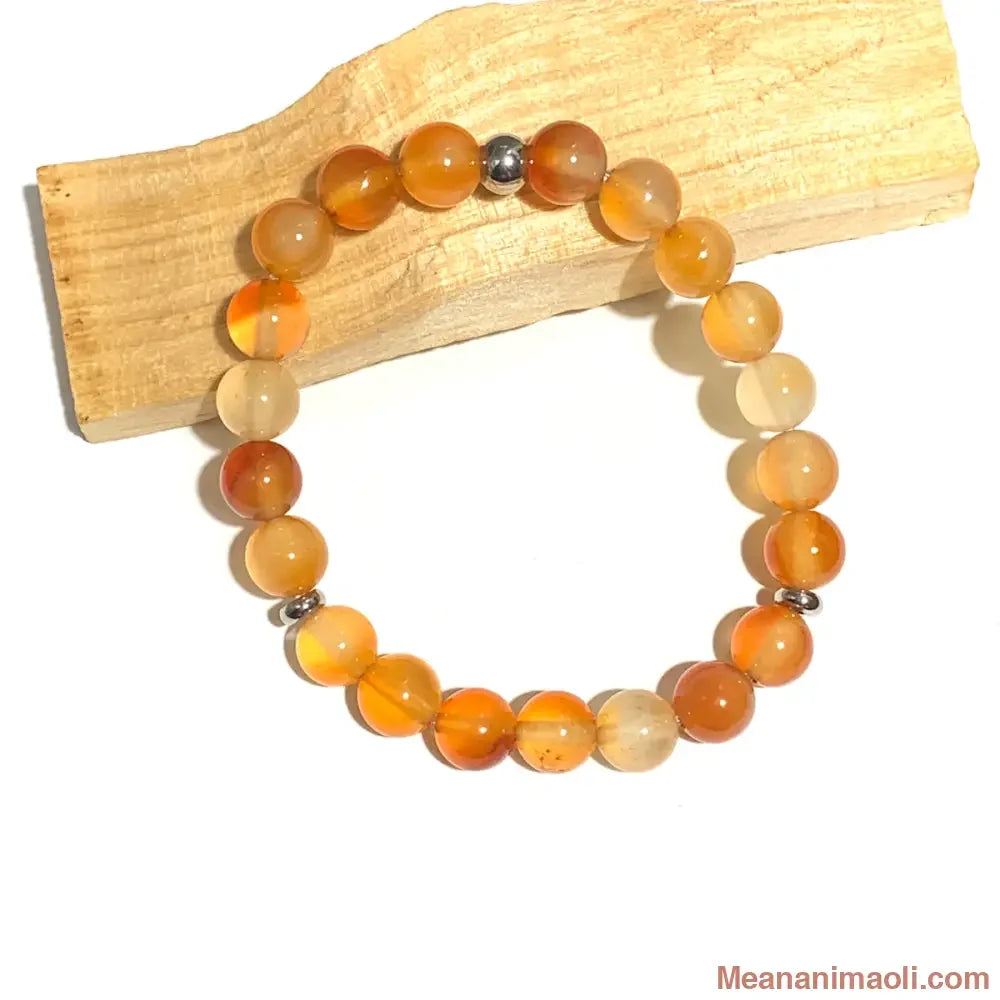 Bracelet cornaline 8 mm – pierre naturelle de vitalité et de confiance