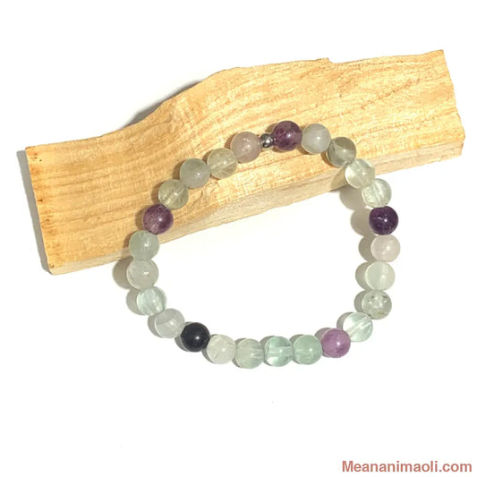 Bracelet enfant en fluorite multicolore – pierre naturelle de clarté mentale et d’apaisement