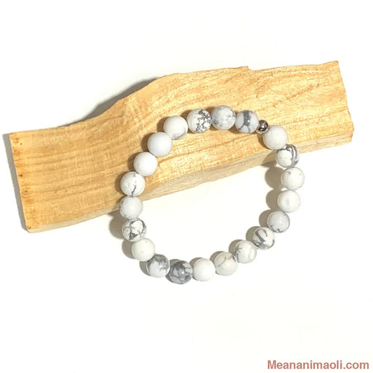 Bracelet enfant en howlite – pierre naturelle de sérénité et de calme émotionnel