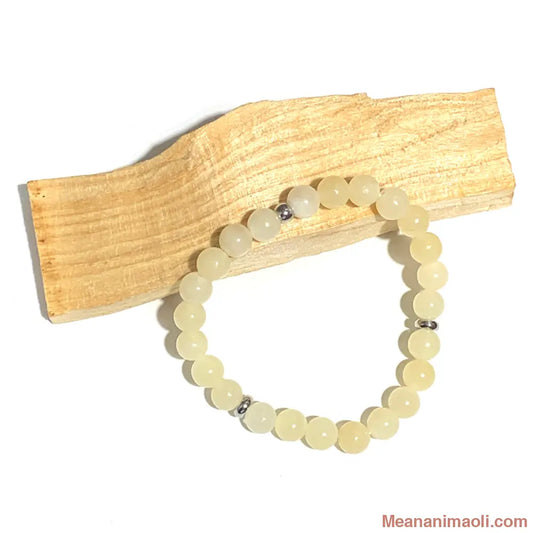 Bracelet enfant en jade jaune – pierre naturelle de vitalité et de confiance