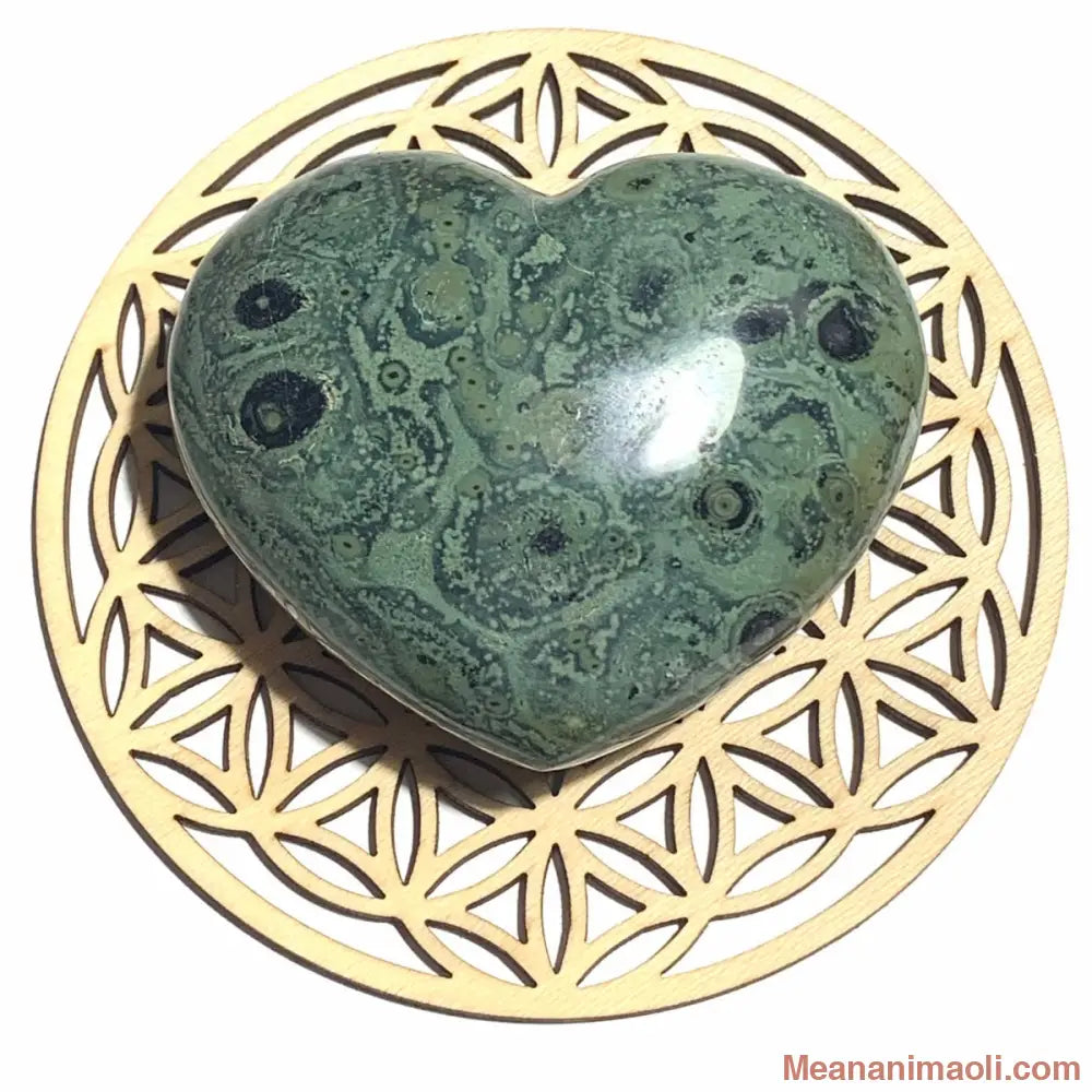 Cœur en jaspe kambaba naturel 158 g de Madagascar, pierre de sérénité et d’ancrage