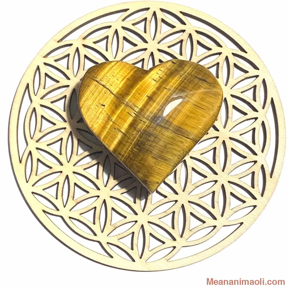 Cœur en œil de tigre naturel 67 g d’Afrique du Sud, pierre de confiance et protection