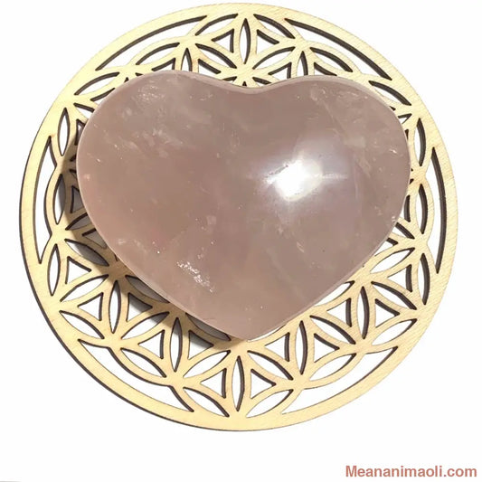 Cœur en quartz rose naturel 155 g de Madagascar, pierre d’amour et de douceur