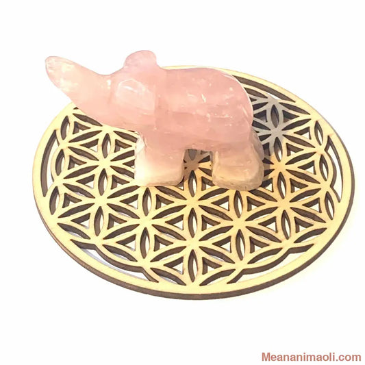 Éléphant en quartz rose naturel 64 g de Madagascar, pierre d’amour et de tendresse