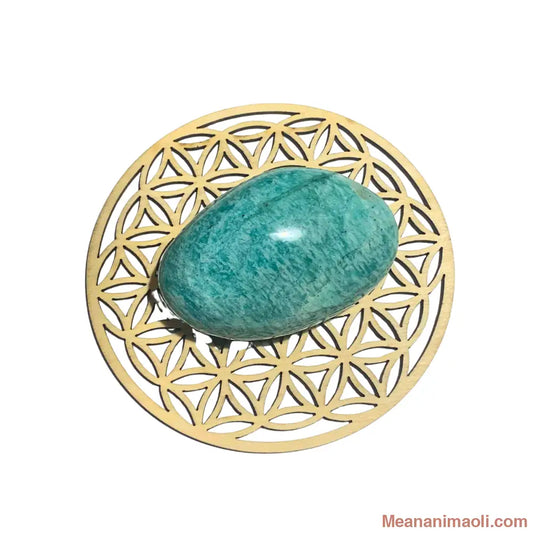 Galet en amazonite naturelle 110 g – apaisement, harmonie et communication – Madagascar