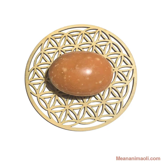 Galet de Calcite Orange naturel 100 g – sérénité et vitalité – origine Madagascar