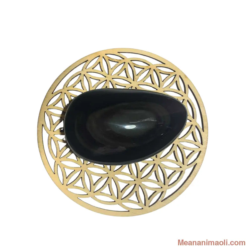 Galet d’Obsidienne Œil Céleste naturel 100 g – protection et clarté – origine Mexique