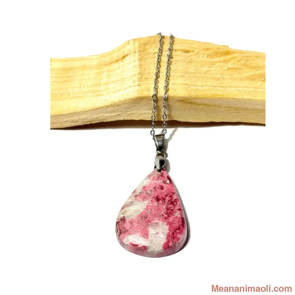 Collier acier inoxydable - Pendentif Thulite – Passion et Joie pendentif thulite