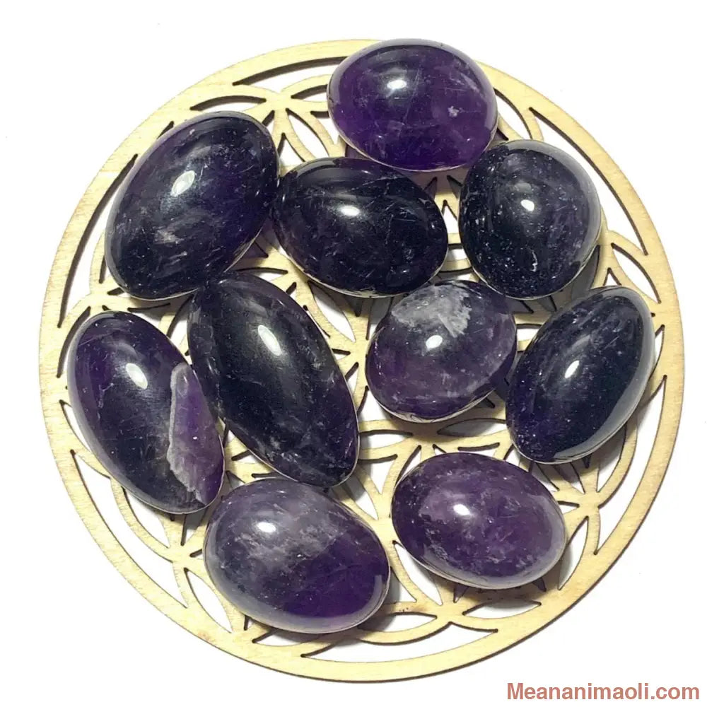 Pierre roulée en améthyste naturelle – sérénité, protection et intuition