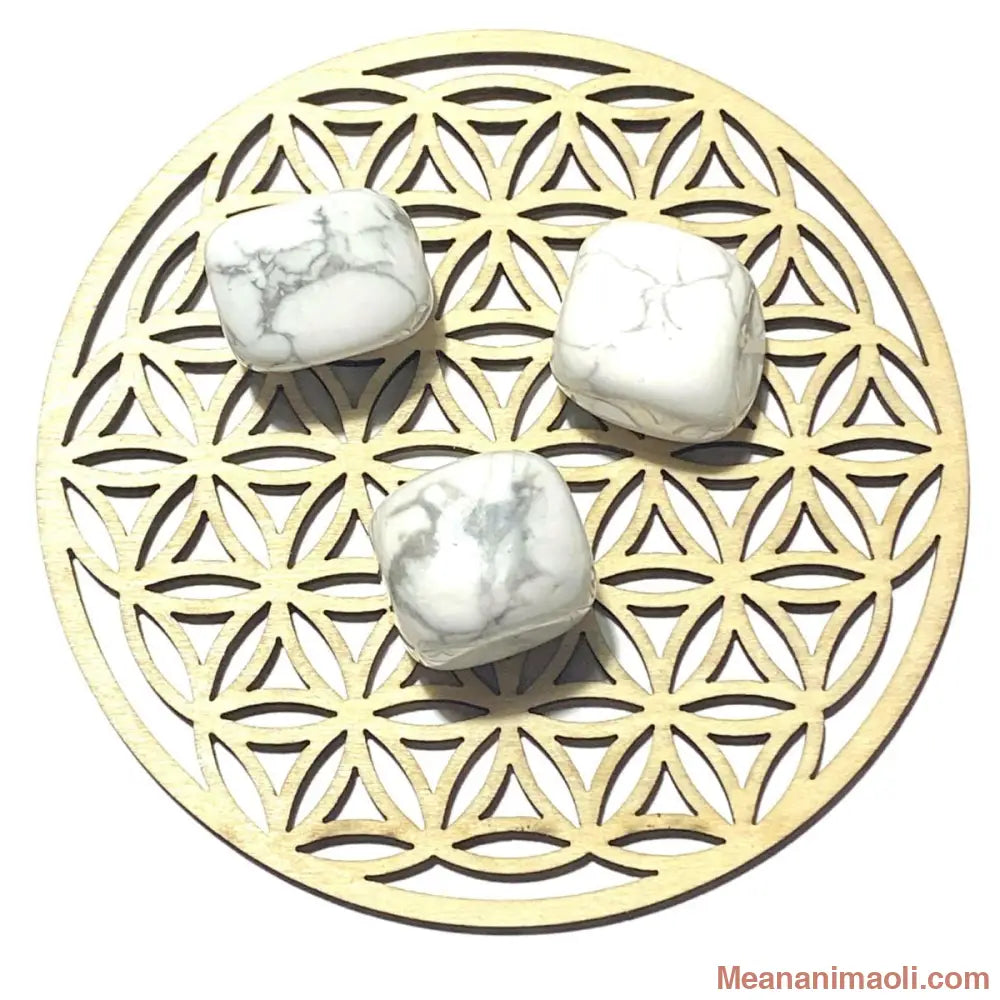 Pierre roulée en howlite naturelle – sérénité, apaisement et sommeil