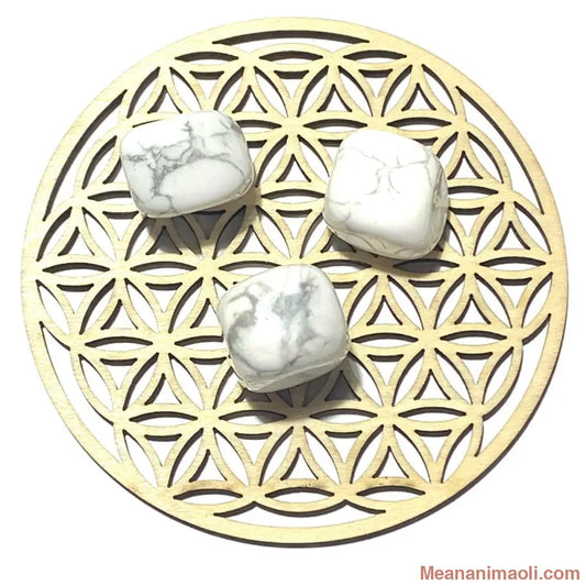 Pierre roulée en howlite naturelle – sérénité, apaisement et sommeil