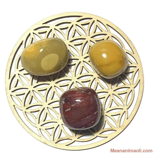 Pierre roulée en jaspe mokaïte naturelle – énergie, ancrage et vitalité