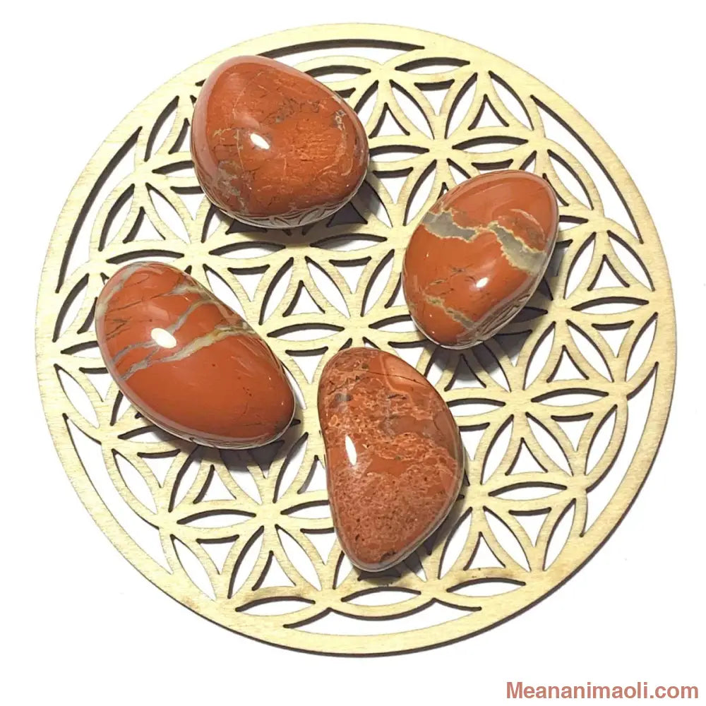 Pierre roulée en jaspe rouge naturelle – énergie, ancrage et vitalité