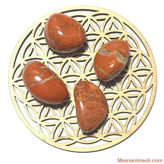 Pierre roulée en jaspe rouge naturelle – énergie, ancrage et vitalité