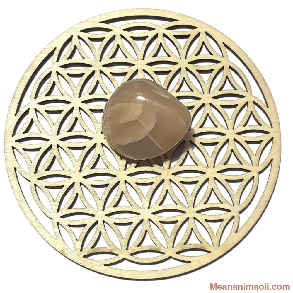 Pierre roulée en pierre de lune pêche naturelle – sérénité, épanouissement et intuition