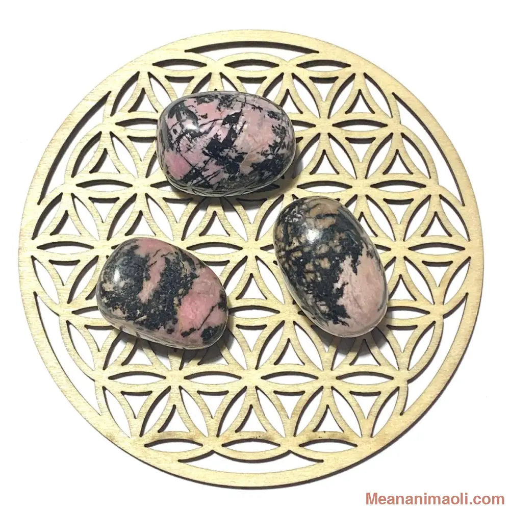 Pierre roulée en rhodonite naturelle – équilibre, compassion et harmonie