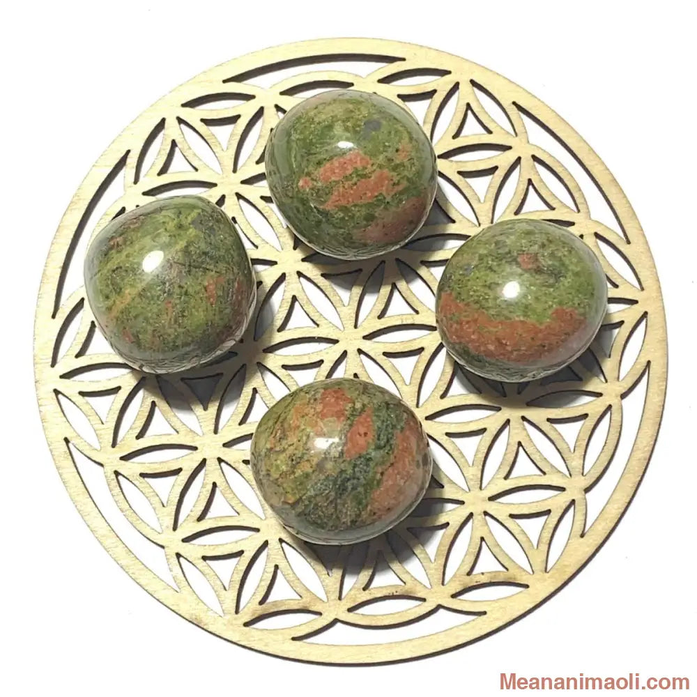 Pierre roulée en unakite naturelle – équilibre, harmonie et sérénité