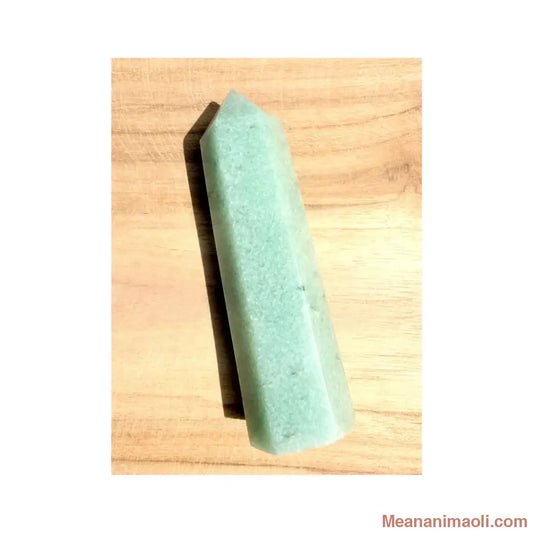 Pointe polie en pierre naturelle Aventurine verte du Brésil, 80g, pièce unique MEANANIMAOLI.