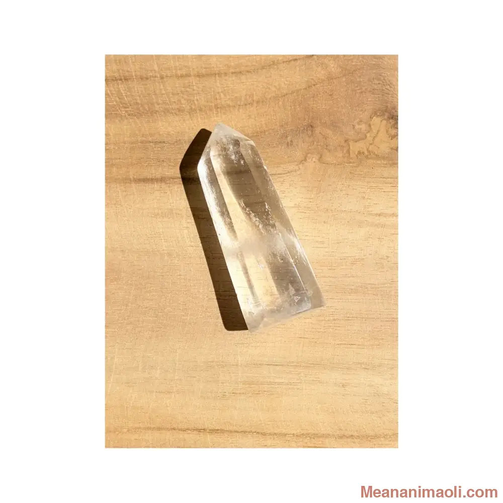 Cristal de Roche de Madagascar taillé en pointe, poids 15.5g, hauteur 4.5cm - MEANANIMAOLI