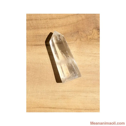 Cristal de Roche de Madagascar taillé en pointe, poids 15.5g, hauteur 4.5cm - MEANANIMAOLI