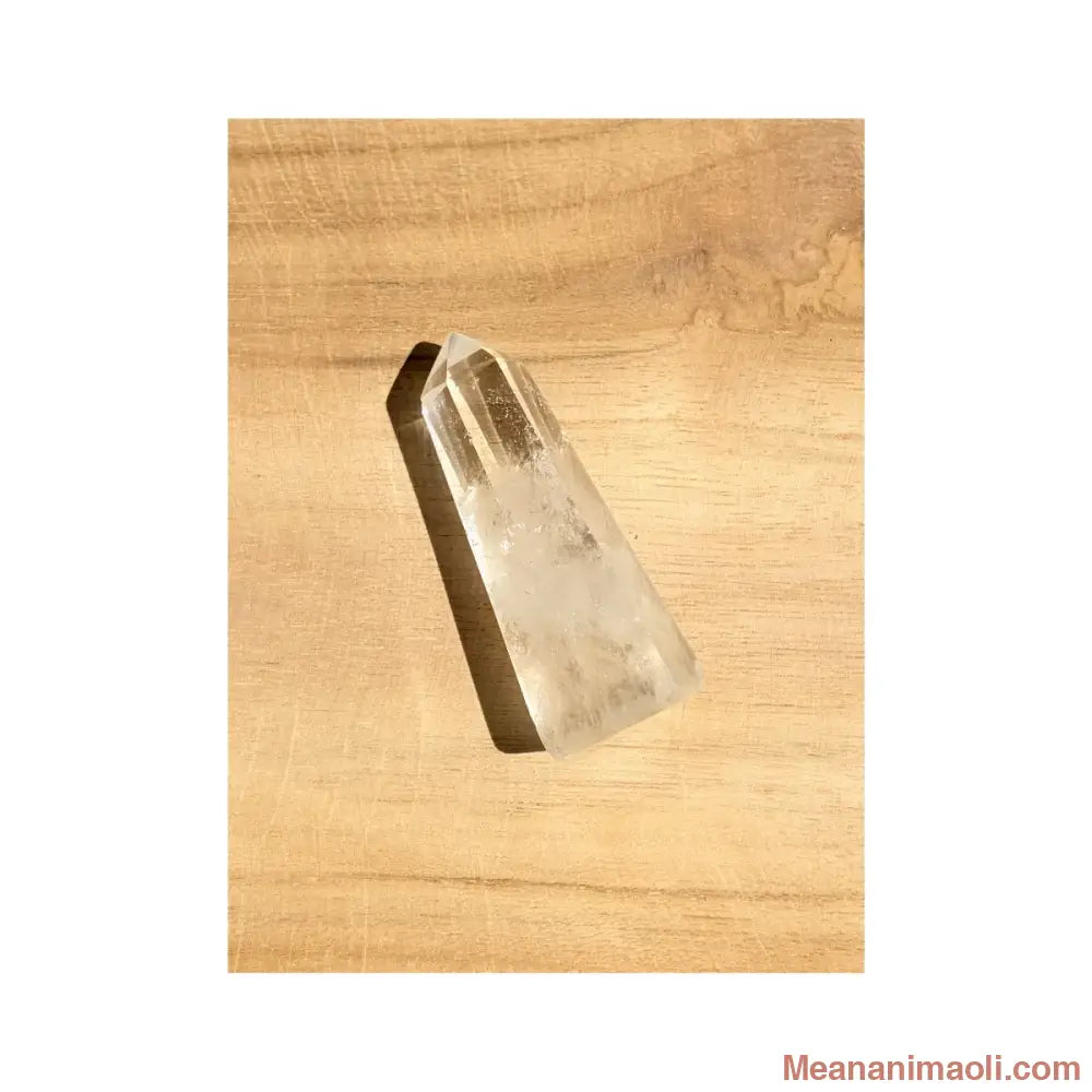 Pointe polie en Cristal de Roche naturel (Madagascar), 4.5cm, 15g - MEANANIMAOLI