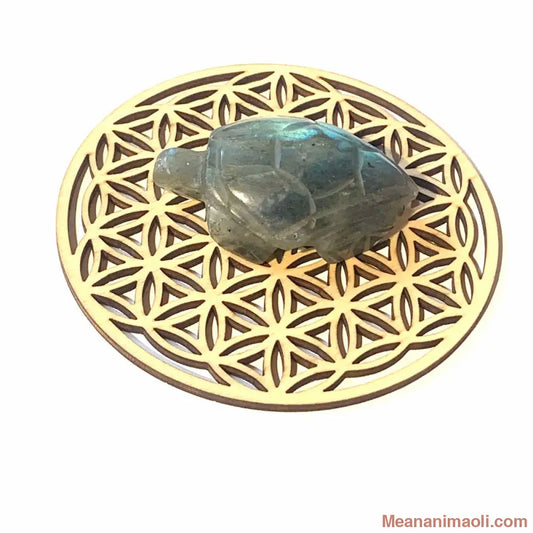 Tortue en labradorite naturelle 54 g de Madagascar, pierre de protection et de persévérance